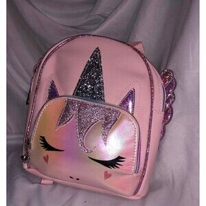 Pink Unicorn OMG small Backpack